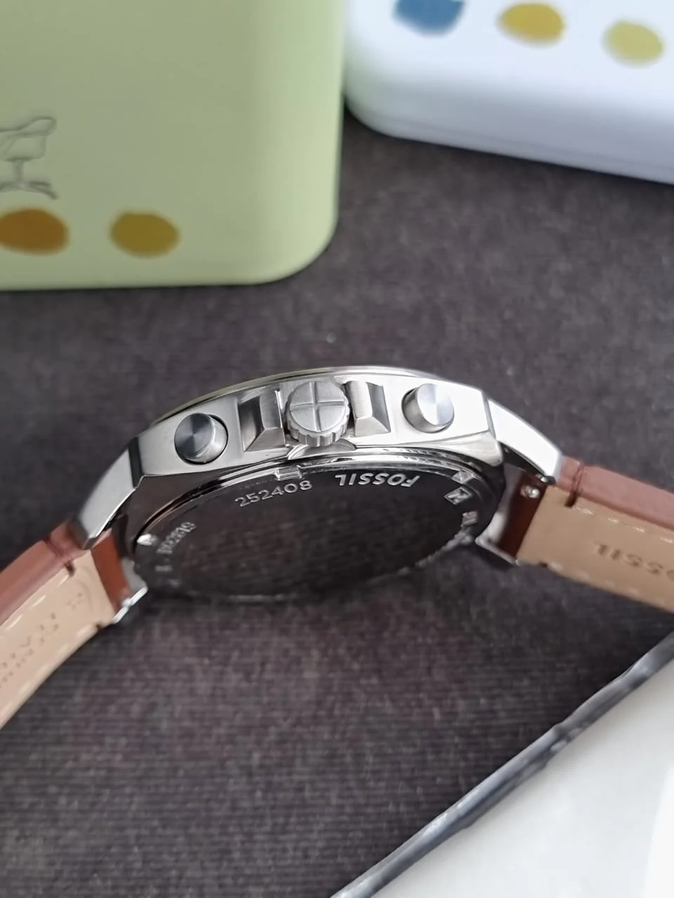 Fossil Privateer BQ2819 Men's Watch – Chronograph, Brown Leather Strap, Stainless Steel, Quartz - Image 4