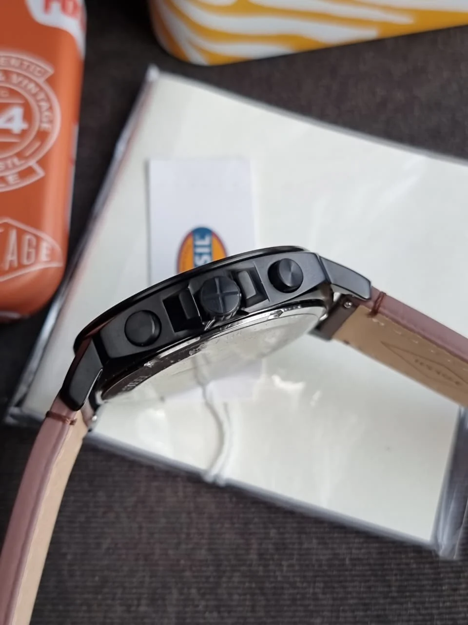 Fossil Privateer Chronograph Brown Leather Watch - BQ2820 - Image 3
