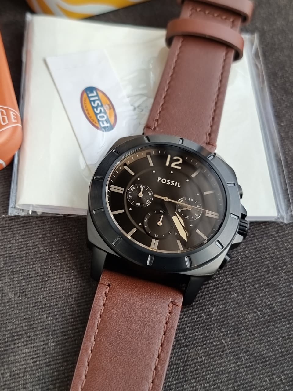 Fossil Privateer Chronograph Brown Leather Watch - BQ2820 - Image 7