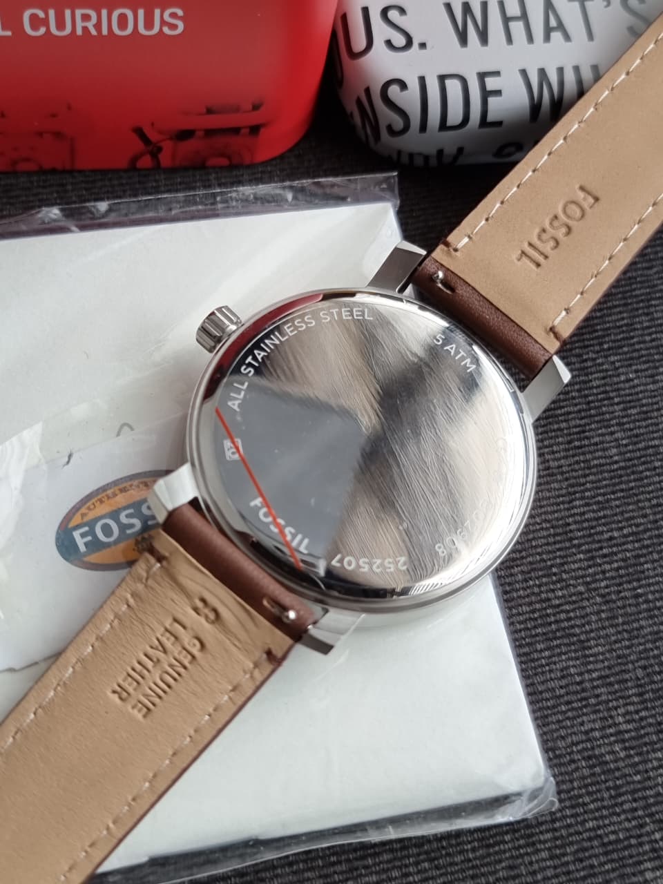Fossil Rhett BQ2908 Men's Watch – Multifunction, Brown Leather Strap, Quartz - Image 2