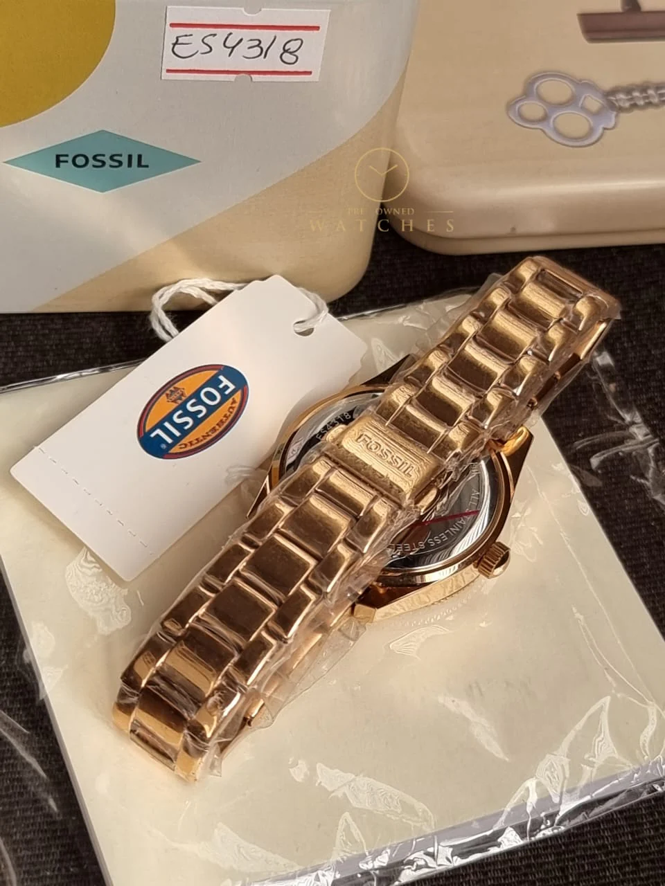FOSSIL Scarlette Crystal Rose Dial Ladies Watch ES4318 - Image 4