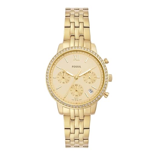 Fossil Stainless Steel Neutra Analog Gold Dial Women's Watch-Es5219