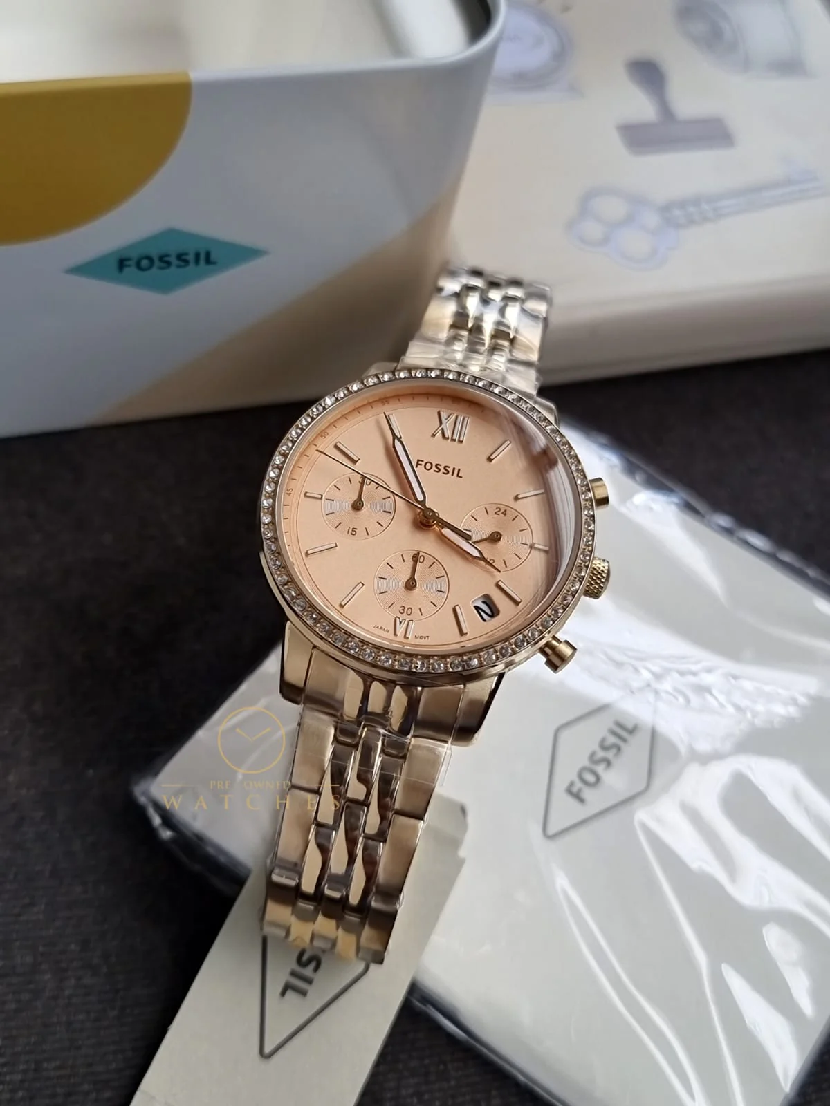 Fossil Stainless Steel Neutra Analog Gold Dial Women's Watch-Es5219 - Image 5