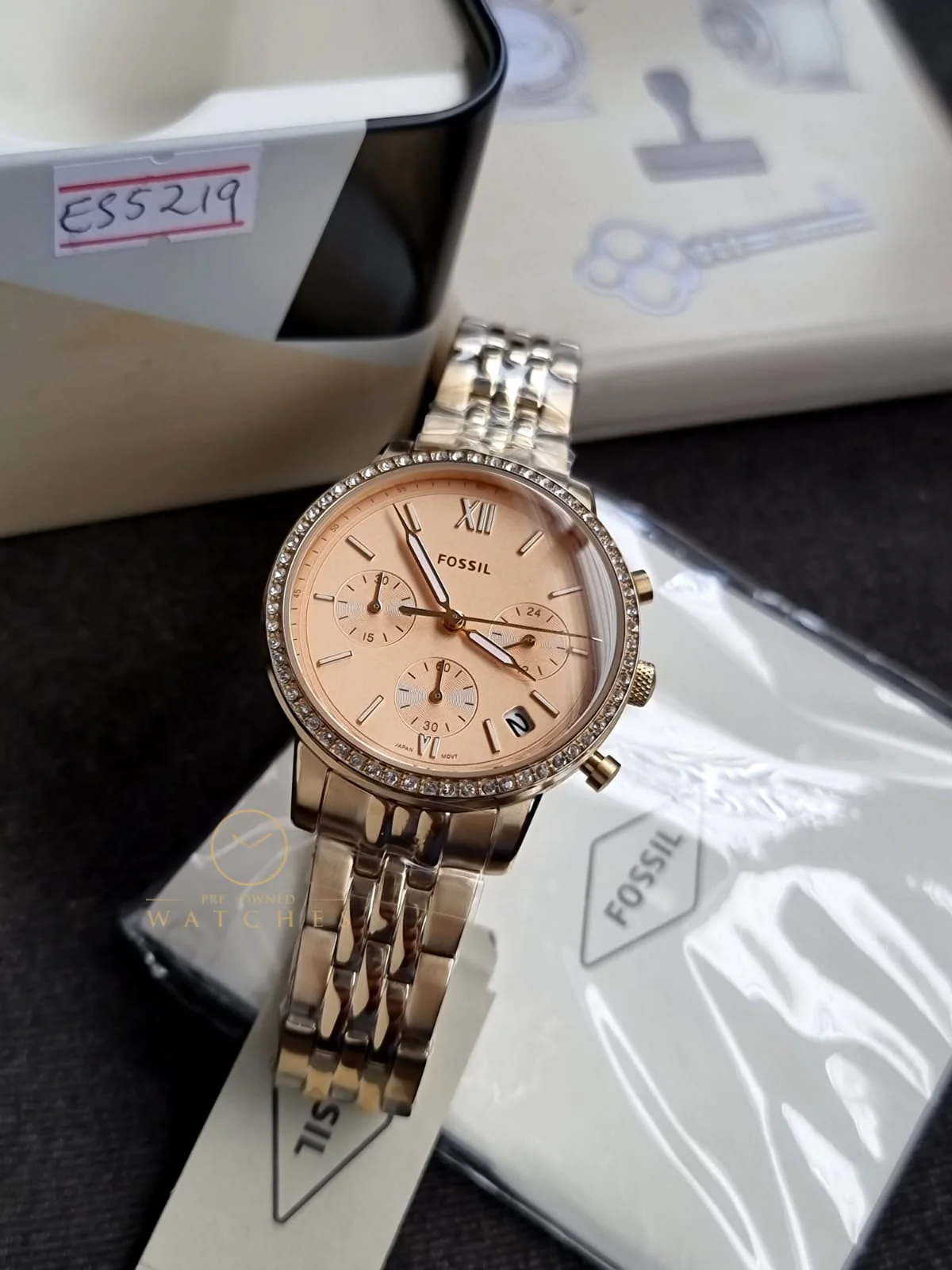 Fossil Stainless Steel Neutra Analog Gold Dial Women's Watch-Es5219 - Image 6