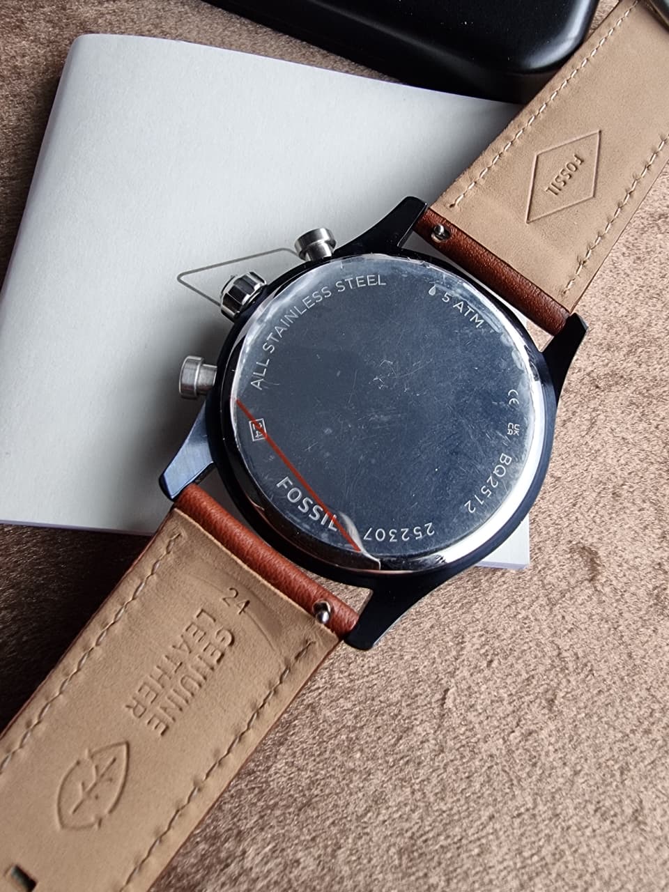 Fossil Sullivan Blue Dial Brown Leather Multifunction Men's Watch – BQ2512 - Image 3