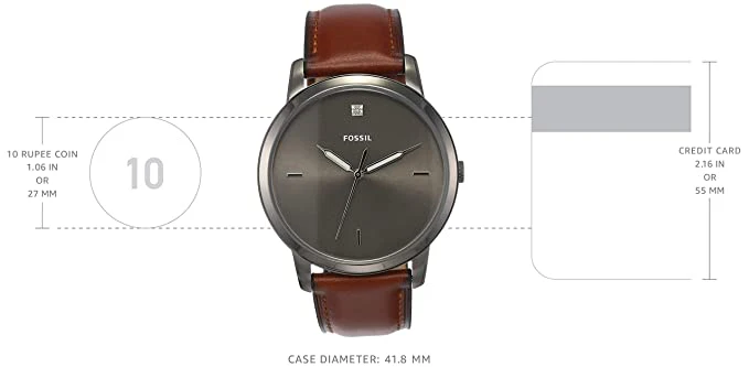 Fossil The Minimalist 3h Analog Grey Dial Men's Watch-FS5479 - Image 4