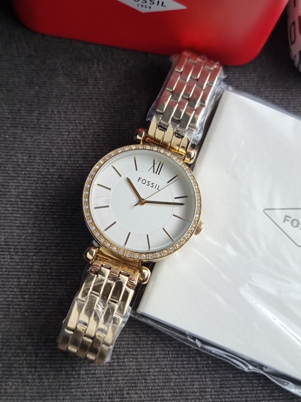 Fossil Tillie Gold Quartz Stainless Steel Watch BQ3498 (Without BOX) - Image 2