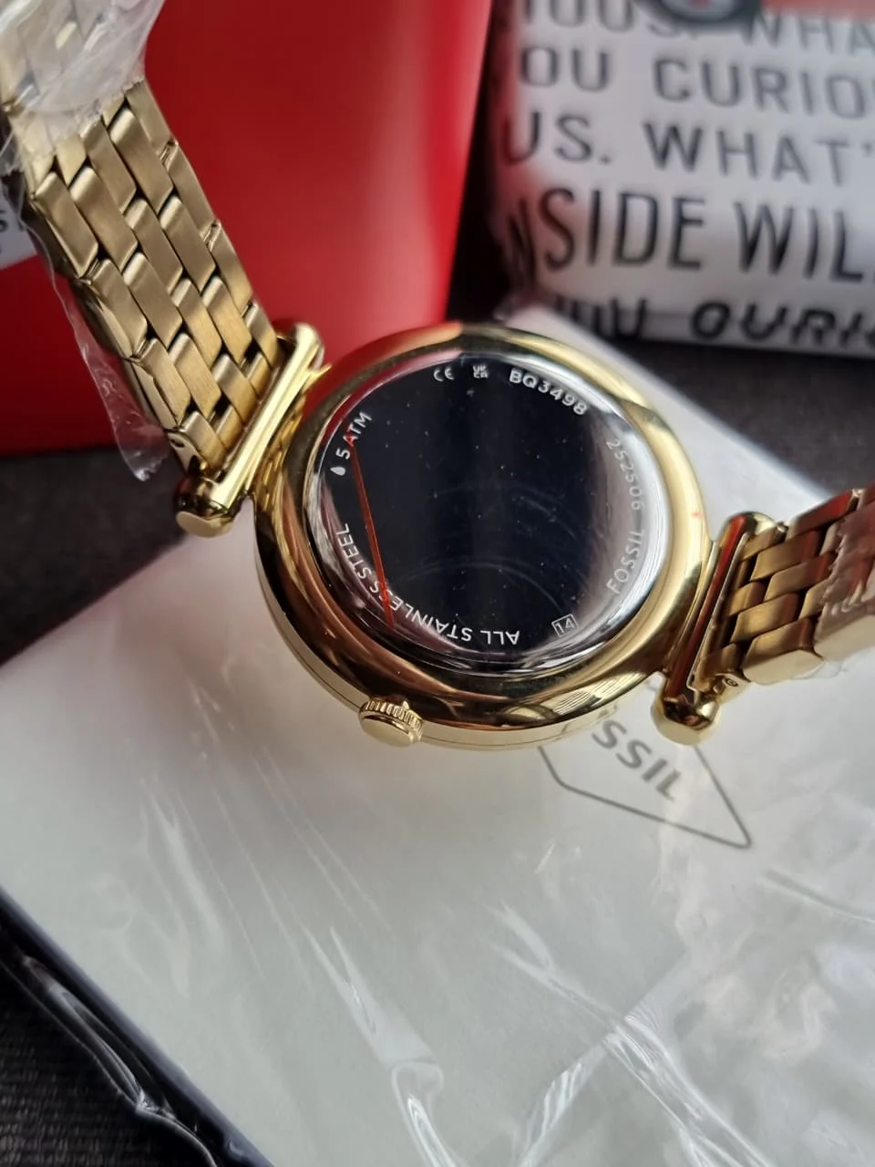 Fossil Tillie Gold Quartz Stainless Steel Watch BQ3498 (Without BOX) - Image 4