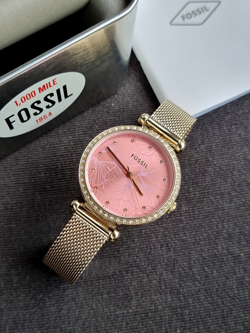 Fossil Tillie Quartz Crystal Pink Dial Women's Watch – BQ3777 - Image 5