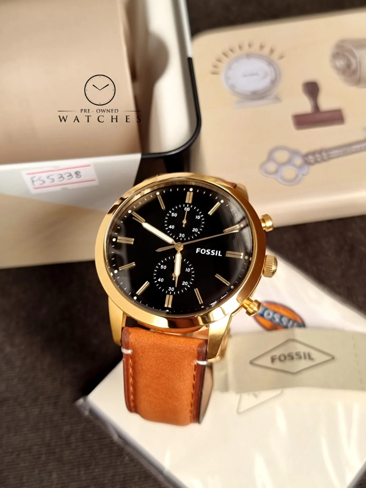 Fossil Townsman Analog Black Dial Men's Watch-FS5338 - Image 2