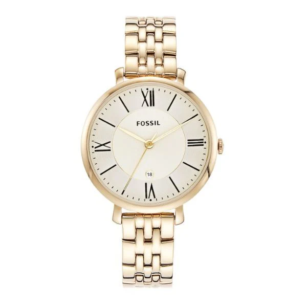 Fossil Women’s Quartz Stainless Steel Gold Dial 36mm Watch ES3434