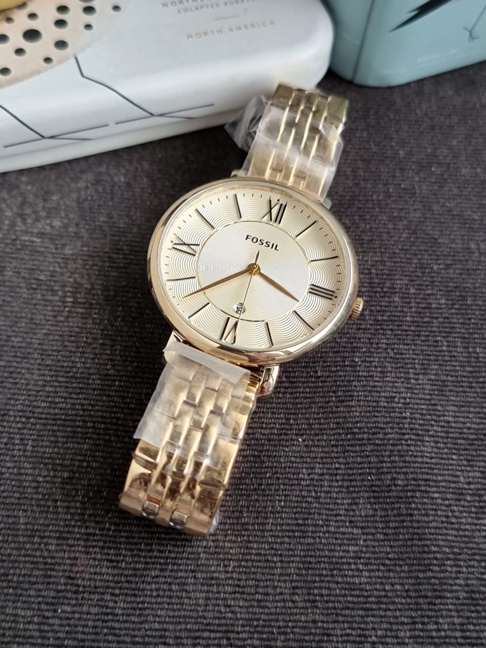 Fossil Women’s Quartz Stainless Steel Gold Dial 36mm Watch ES3434 - Image 5