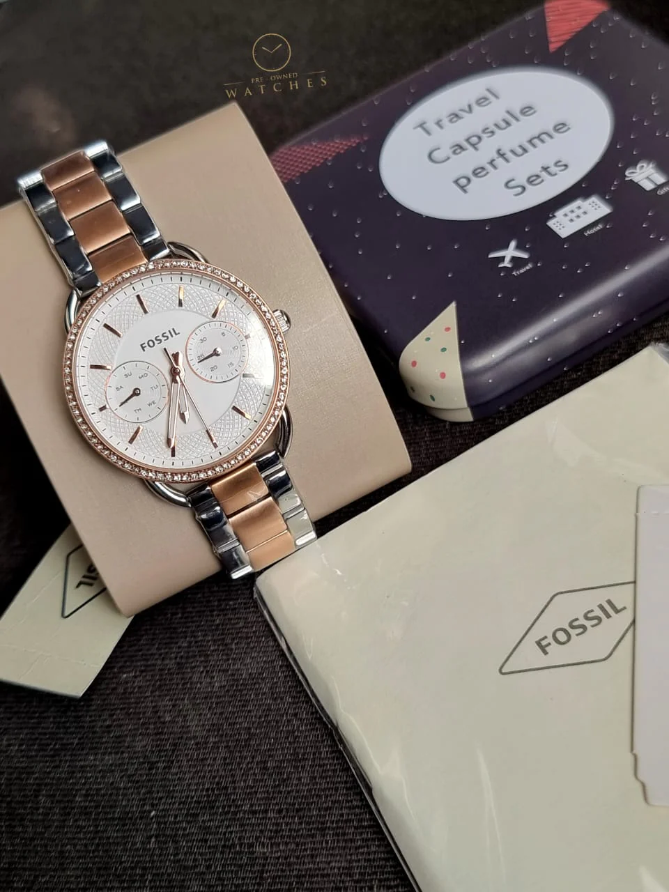 Fossil Women’s Quartz Stainless Steel Silver Dial 35mm Watch ES4396 - Image 4