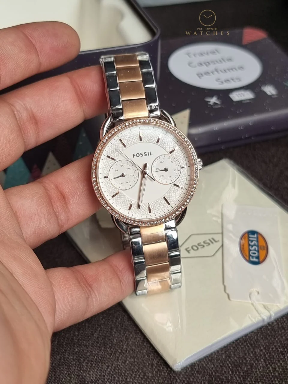 Fossil Women’s Quartz Stainless Steel Silver Dial 35mm Watch ES4396 - Image 7