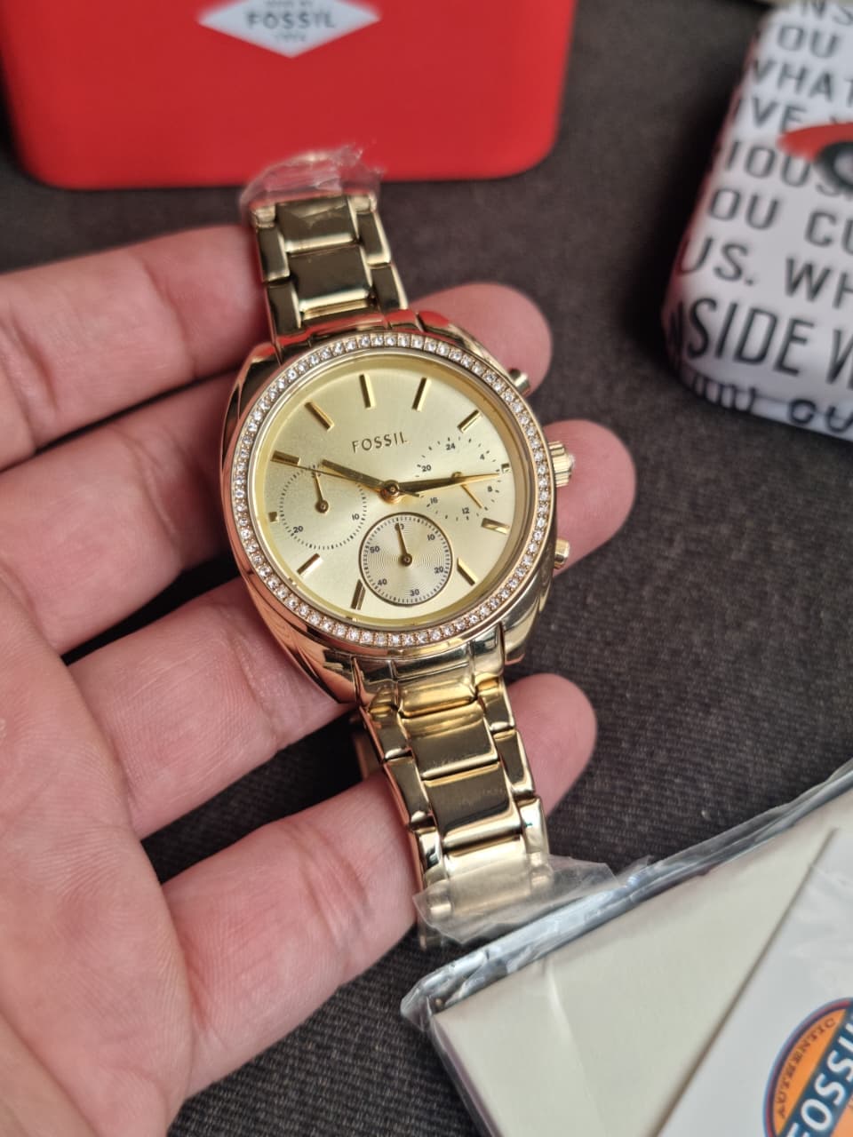 FOSSIL WOMENS VALE STAINLESS STEEL WATCH - BQ3658