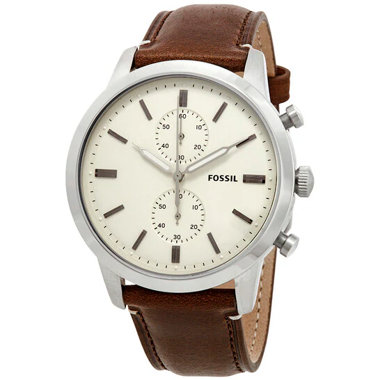 FOSSILTownsman Chronograph Cream Dial Men's Watch FS5350