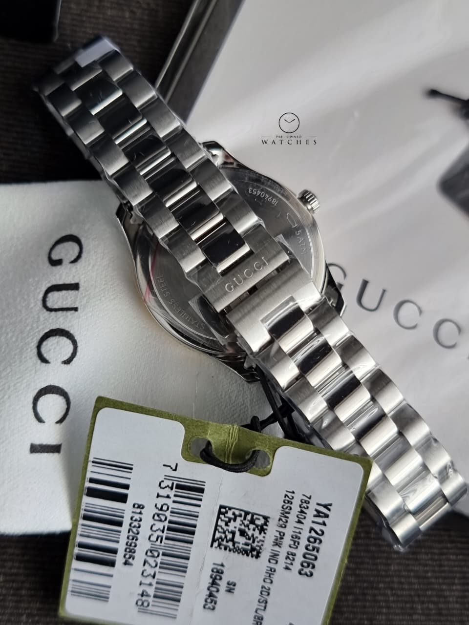 Gucci G-Timeless 29mm Silver Dial Steel Women's Watch YA1265063 - Image 7
