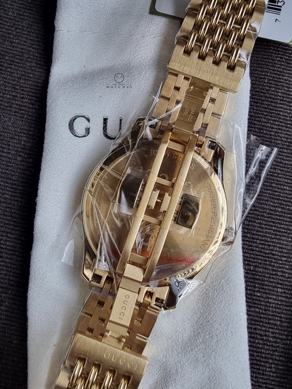 GUCCI G-TIMELESS 36MM GOLD PVD SILVER DIAL SLIM LADIES WATCH YA1264155 - Image 3