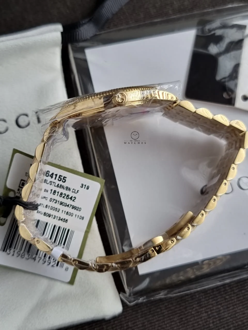 GUCCI G-TIMELESS 36MM GOLD PVD SILVER DIAL SLIM LADIES WATCH YA1264155 - Image 6