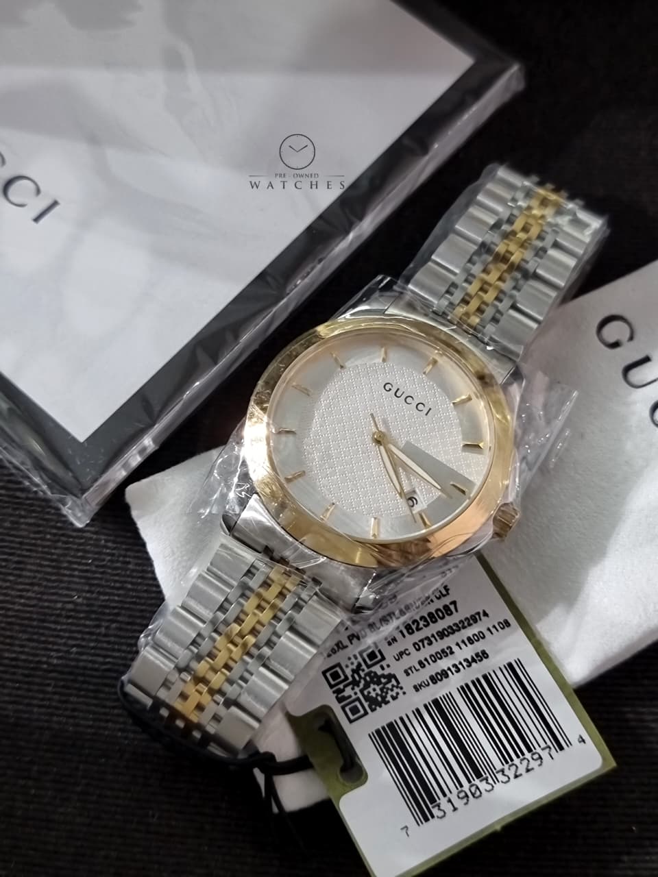 Gucci G-Timeless Silver Dial Two-Tone Stainless Steel Swiss Quartz Men's Watch 38mm – YA126409 - Image 7