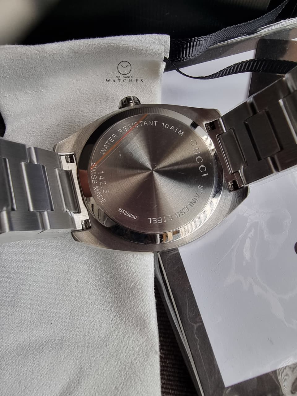 Gucci GG2570 40mm Silver Stainless Steel Blue Dial Swiss Quartz Men's Watch – YA142314 - Image 12