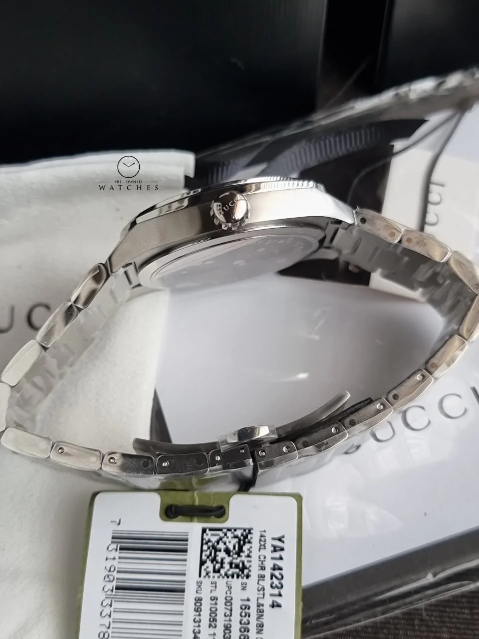 Gucci GG2570 40mm Silver Stainless Steel Blue Dial Swiss Quartz Men's Watch – YA142314 - Image 7