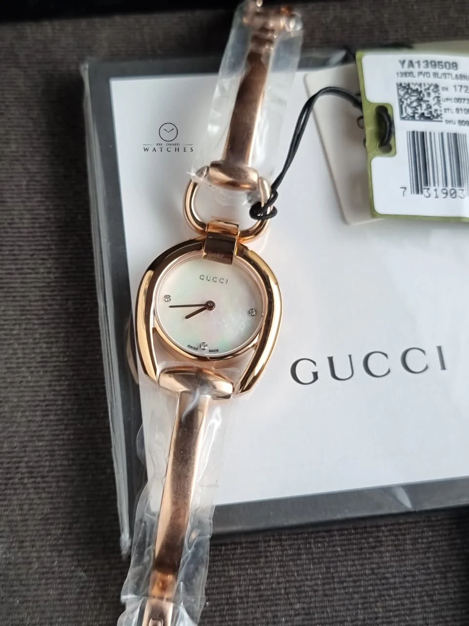 Gucci Horsebit Women's Diamond  Dial Quartz Watch - YA139508 - Image 6