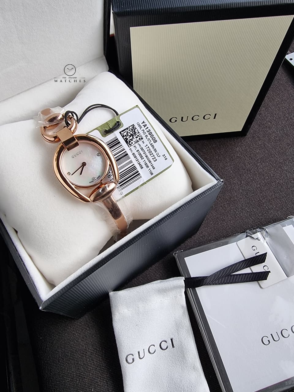 Gucci Horsebit Women's Diamond  Dial Quartz Watch - YA139508 - Image 7