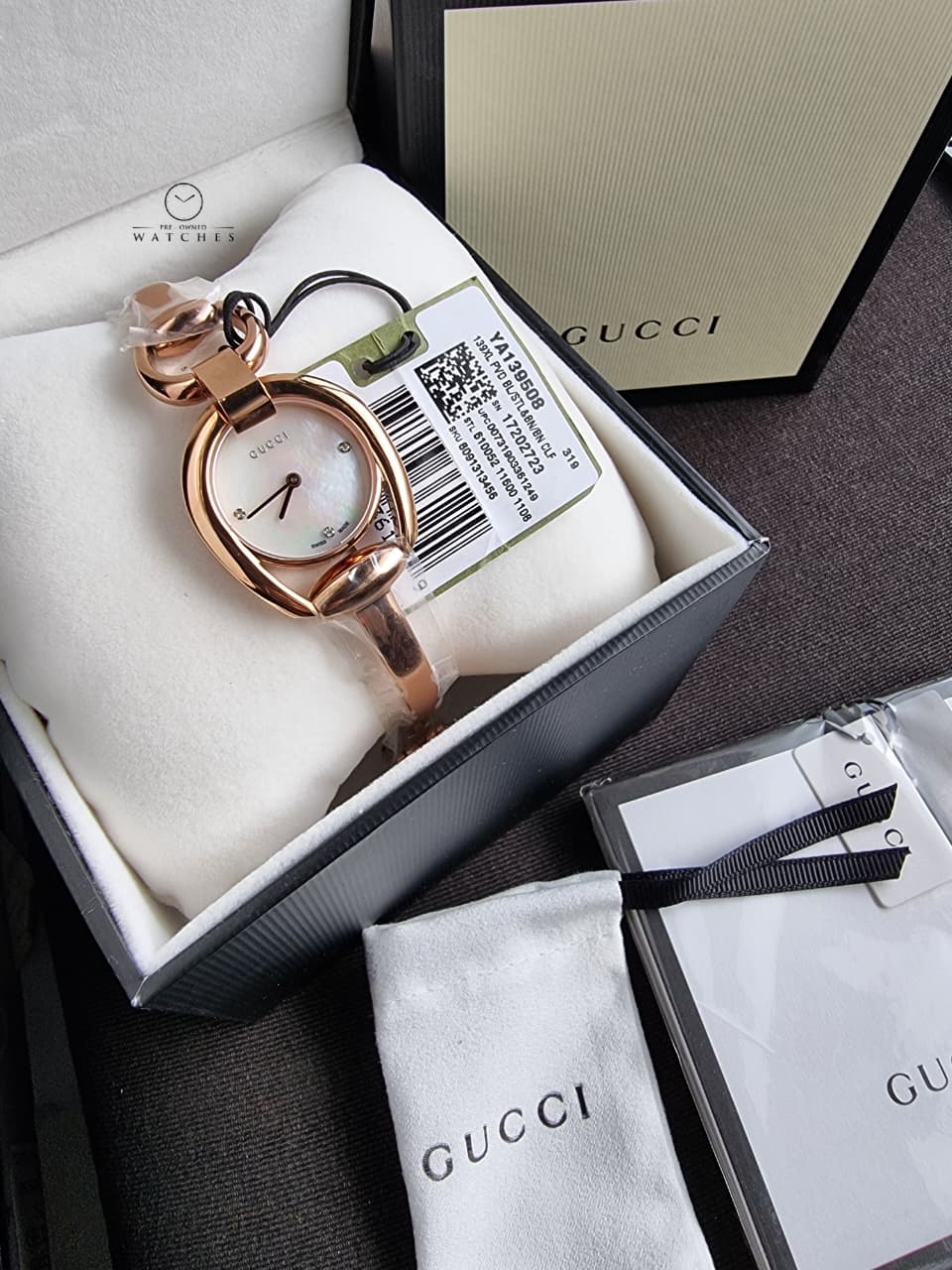 Gucci Horsebit Women's Diamond  Dial Quartz Watch - YA139508 - Image 8