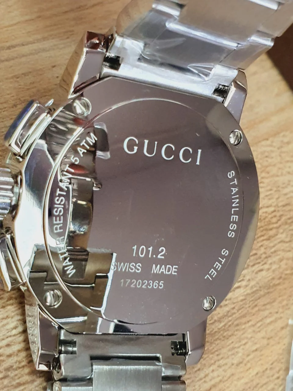 Gucci Men’s Analog Quartz Display Swiss Made Stainless Steel Silver 44mm Watch YA101201 - Image 3