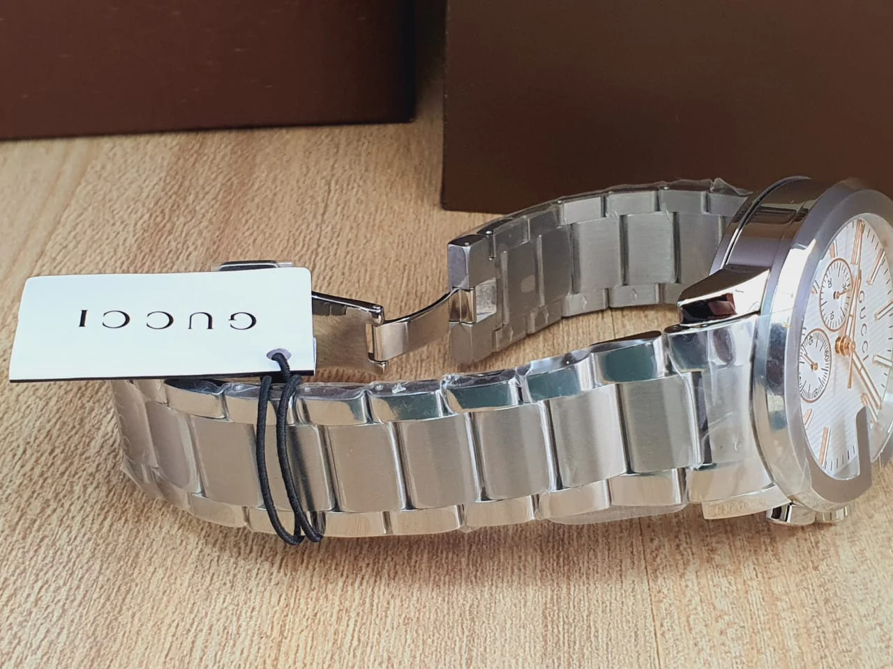 Gucci Men’s Analog Quartz Display Swiss Made Stainless Steel Silver 44mm Watch YA101201 - Image 4
