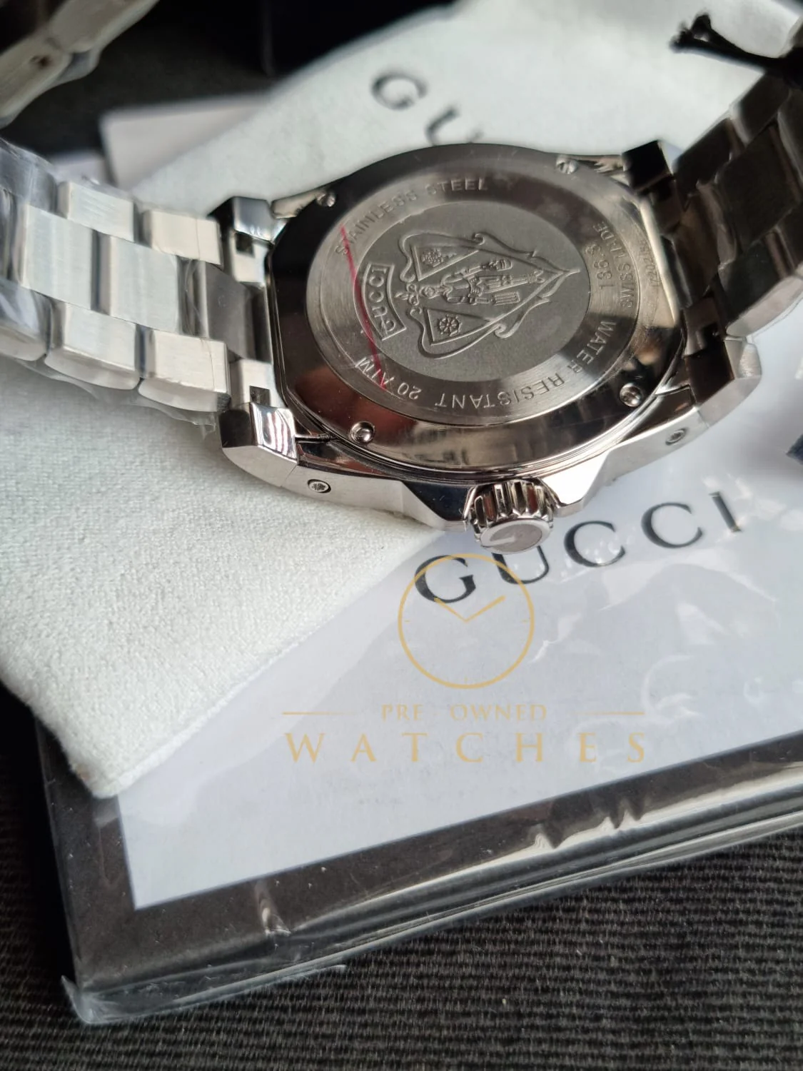 Gucci Men’s Quartz Swiss Made Stainless Steel Blue Dial 40mm Watch YA136311 - Image 6