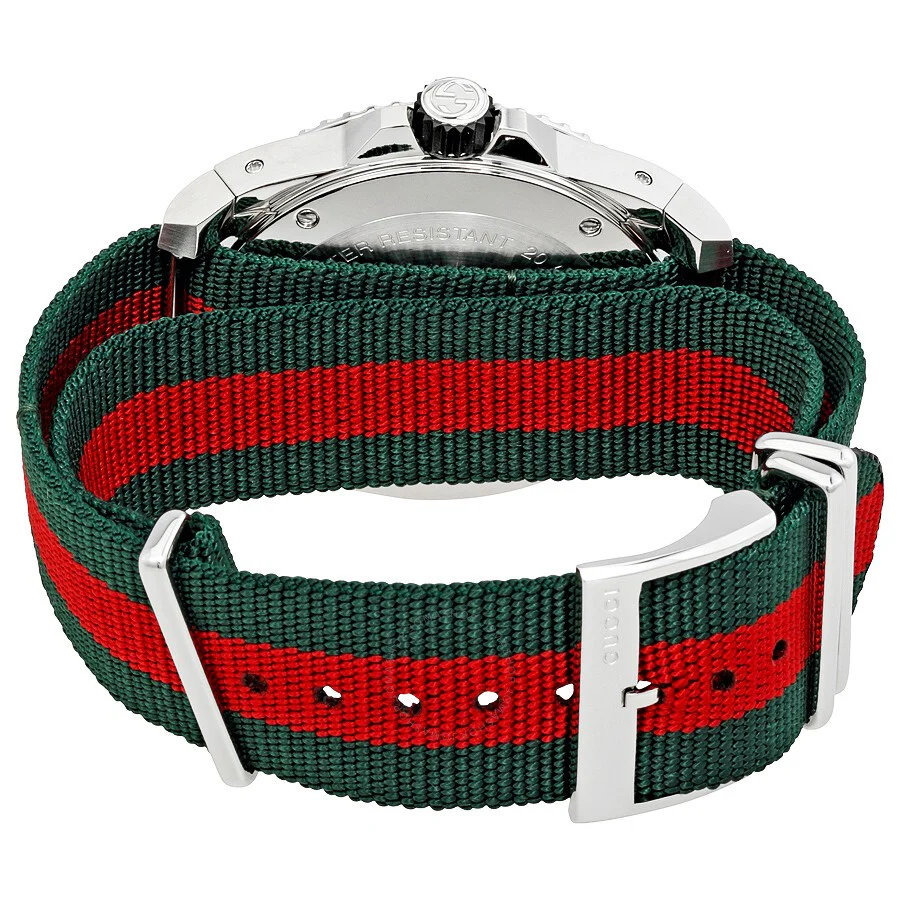 Gucci Men’s Swiss Made Quartz Nylon Strap Black Dial 45mm Watch YA136209 - Image 3