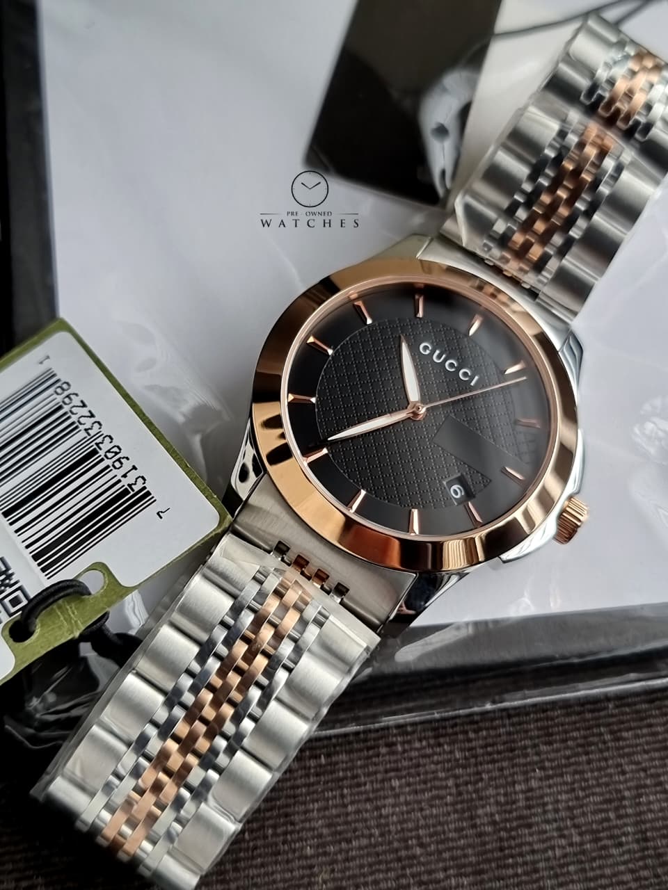 GUCCI Timeless Rose Gold PVD Men's Watch YA126410 - Image 3