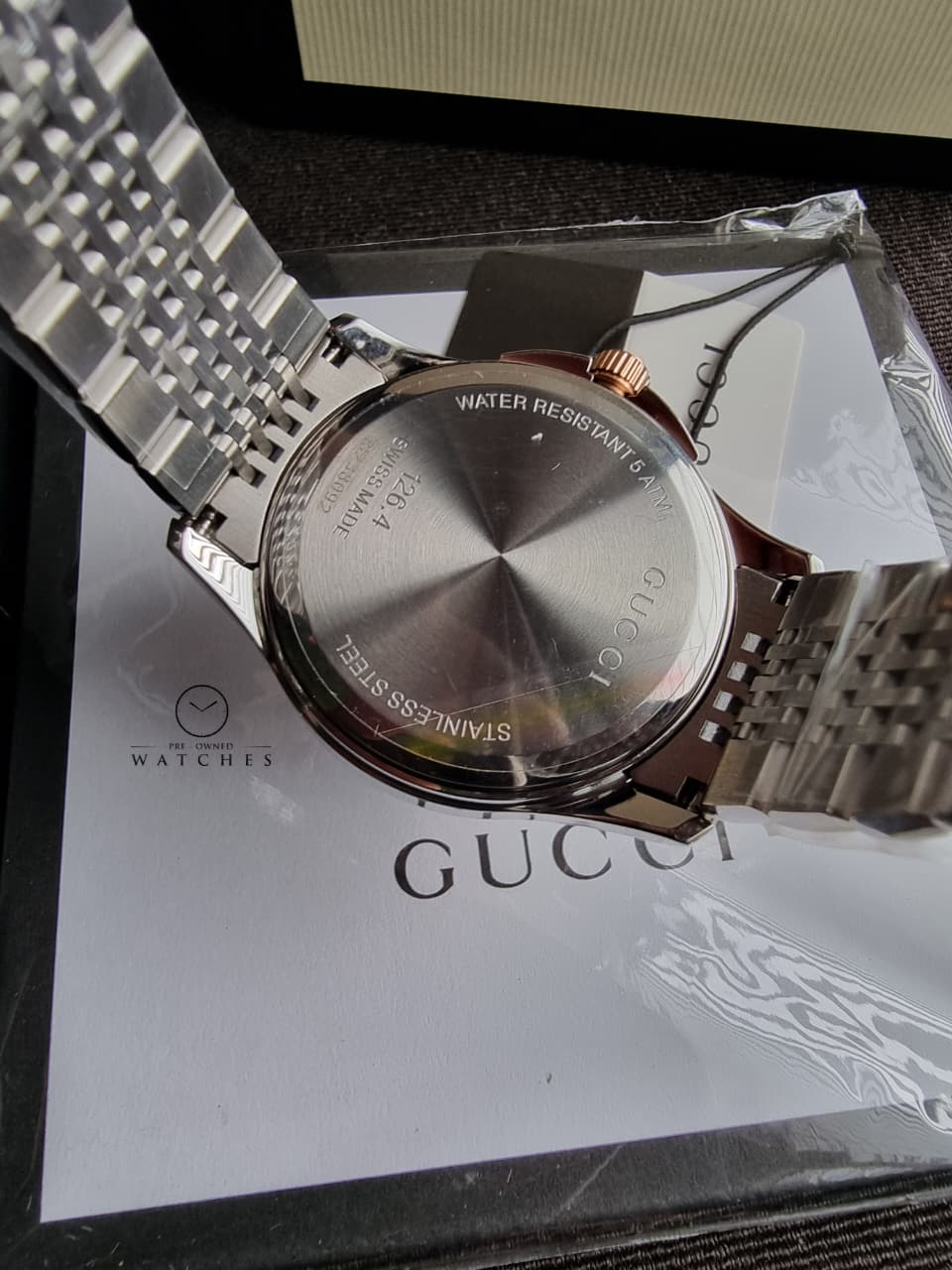 GUCCI Timeless Rose Gold PVD Men's Watch YA126410 - Image 4