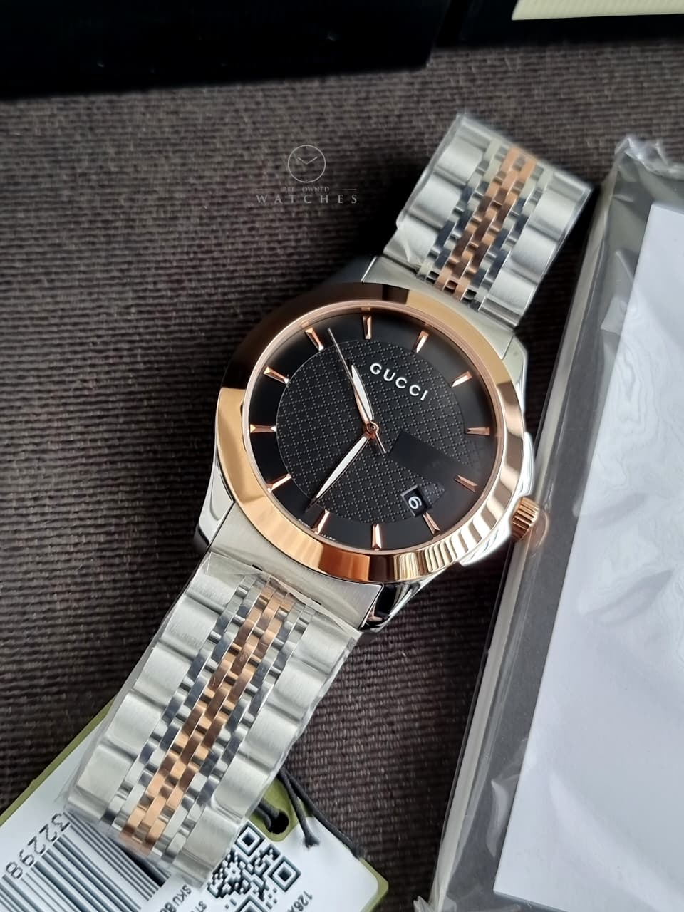 GUCCI Timeless Rose Gold PVD Men's Watch YA126410 - Image 7