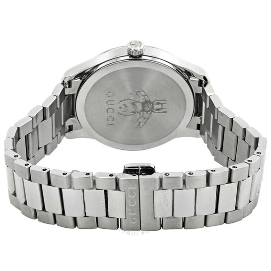 Gucci Unisex Swiss Made Quartz Silver Stainless Steel Silver Dial 38mm Watch YA1264095 - Image 3