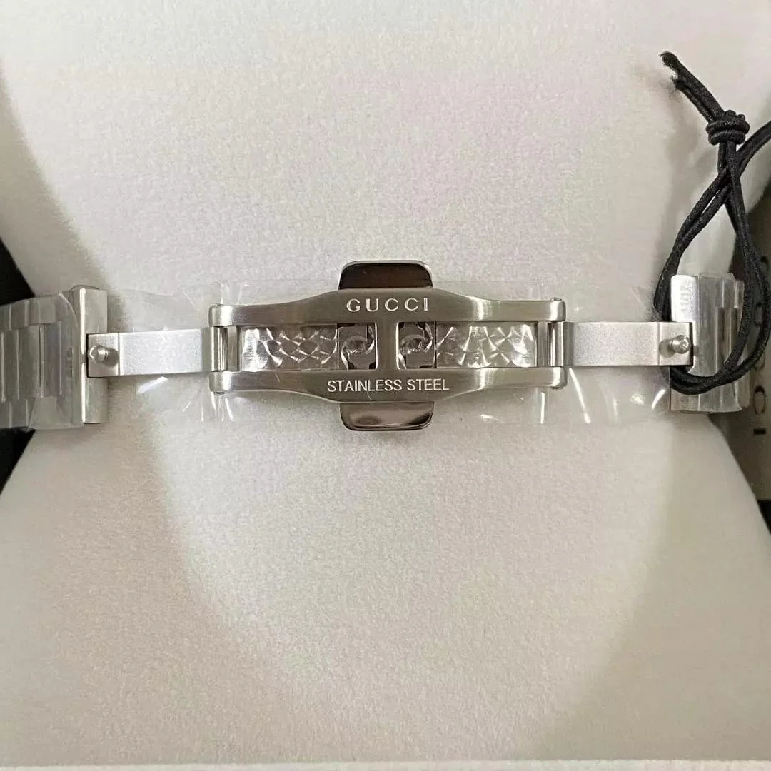 Gucci Unisex Swiss Made Quartz Silver Stainless Steel Silver Dial 38mm Watch YA1264095 - Image 5