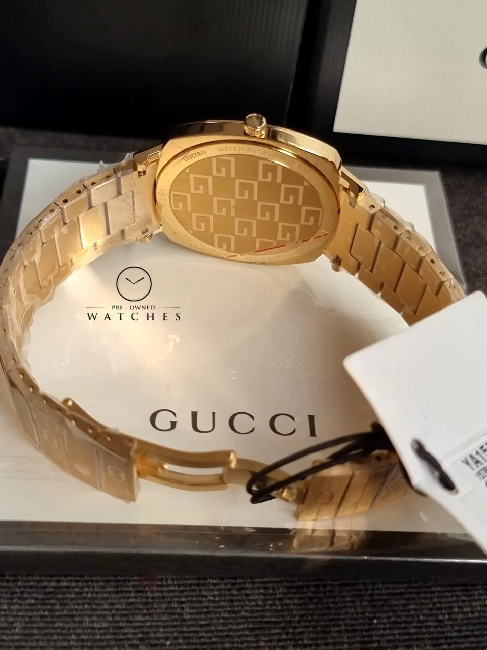 Gucci Unisex Swiss Made Quartz Stainless Steel Gold 38mm Watch YA157409 - Image 3