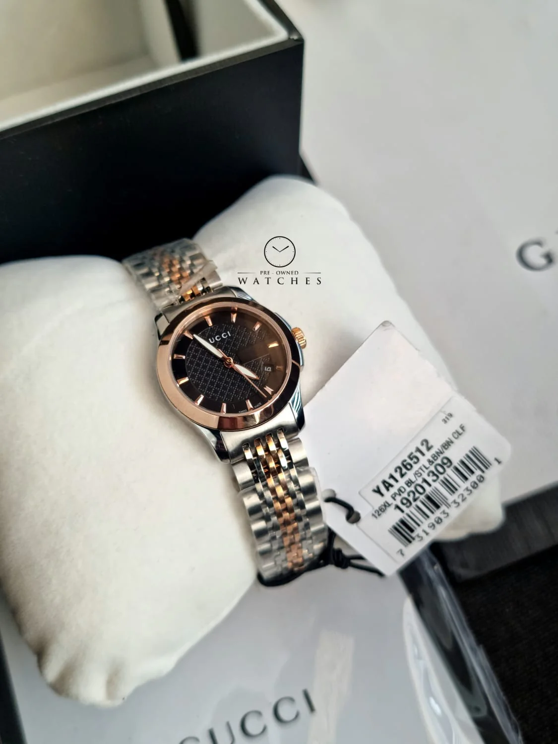 Gucci Women’s Analog Quartz Stainless Steel Swiss Made Black Dial 27mm Watch YA126512 - Image 3
