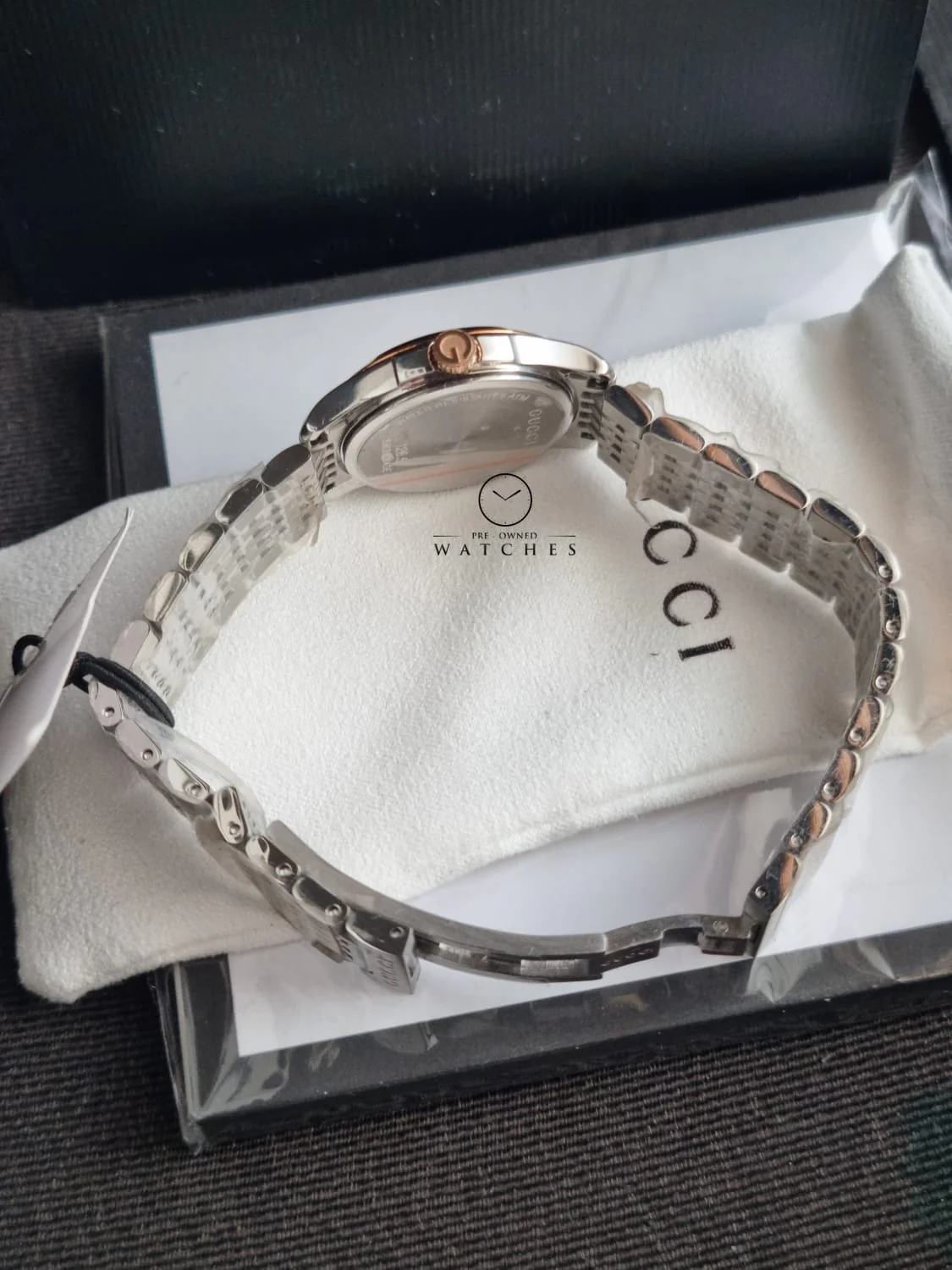 Gucci Women’s Analog Quartz Stainless Steel Swiss Made Black Dial 27mm Watch YA126512 - Image 5
