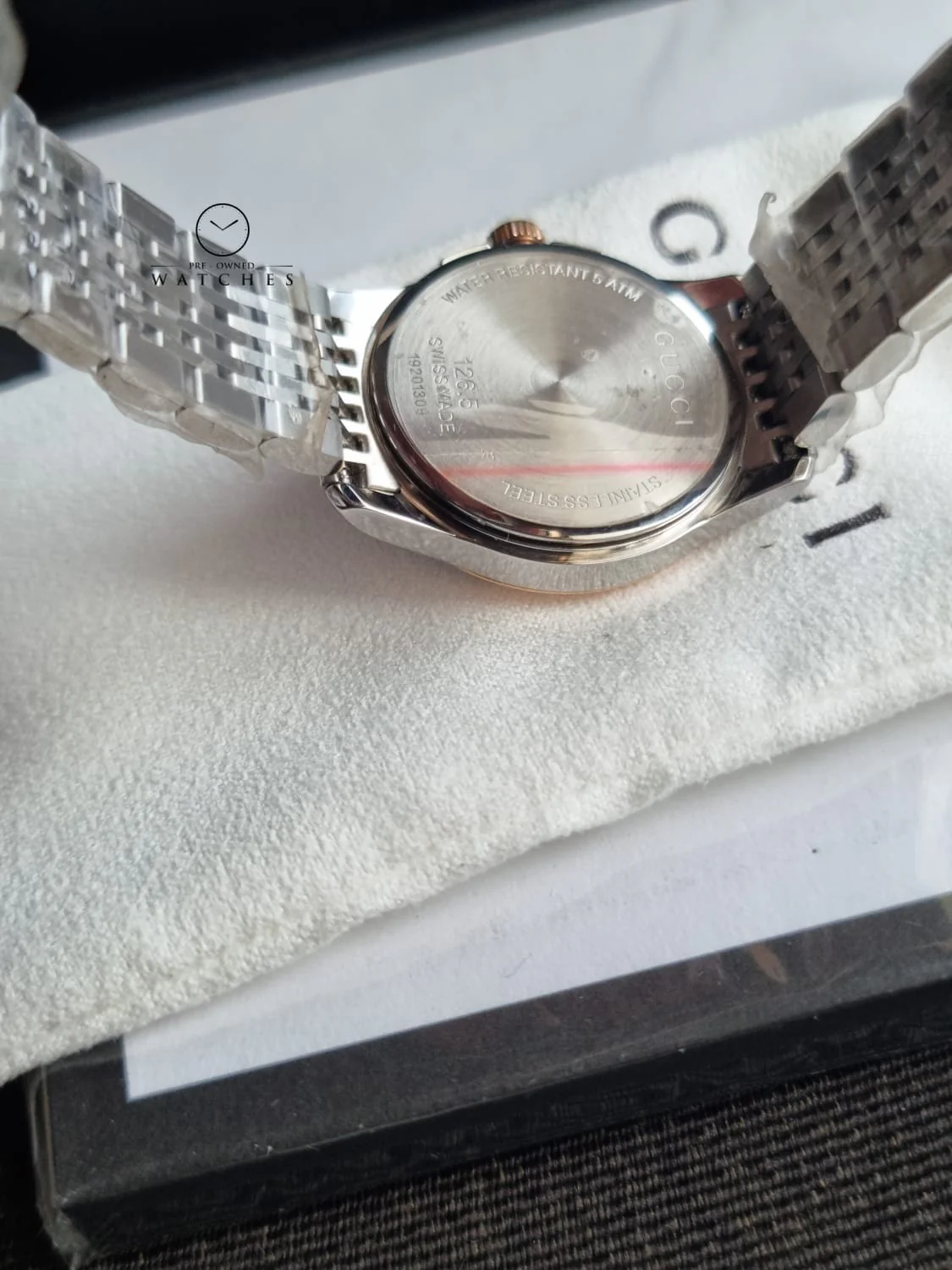 Gucci Women’s Analog Quartz Stainless Steel Swiss Made Black Dial 27mm Watch YA126512 - Image 6