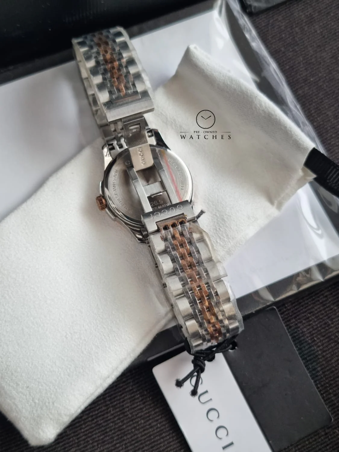 Gucci Women’s Analog Quartz Stainless Steel Swiss Made Black Dial 27mm Watch YA126512 - Image 7