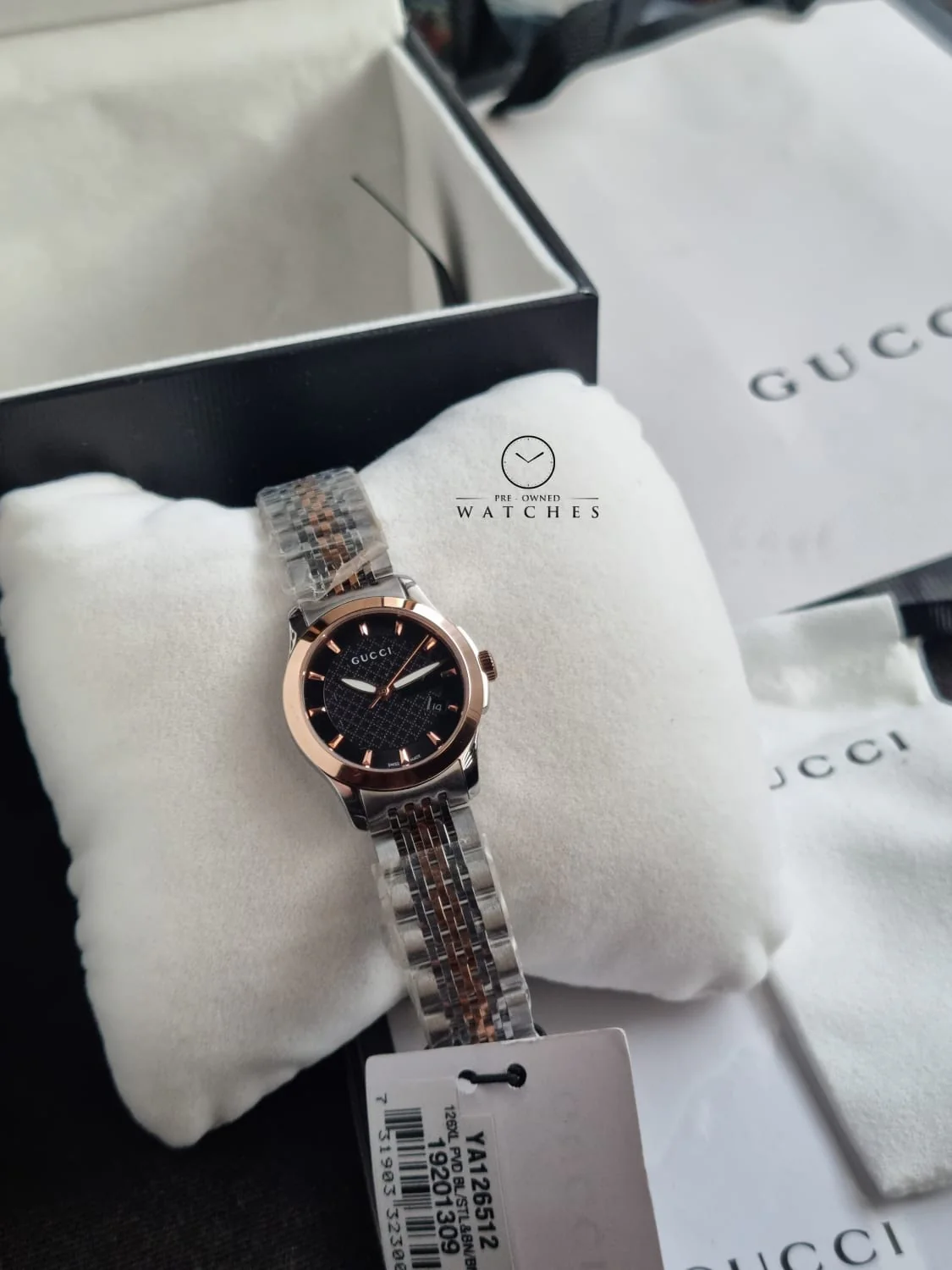 Gucci Women’s Analog Quartz Stainless Steel Swiss Made Black Dial 27mm Watch YA126512 - Image 8
