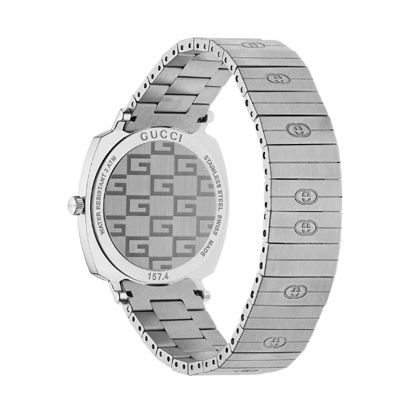 Gucci Women’s Swiss Made Quartz Stainless Steel White Dial 35mm Watch YA157401 - Image 4