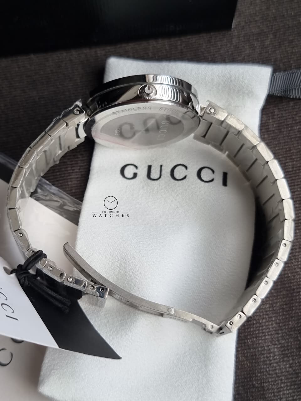 Gucci Women's Silver Dial Stainless Steel Band Watch [YA133308] - Image 5