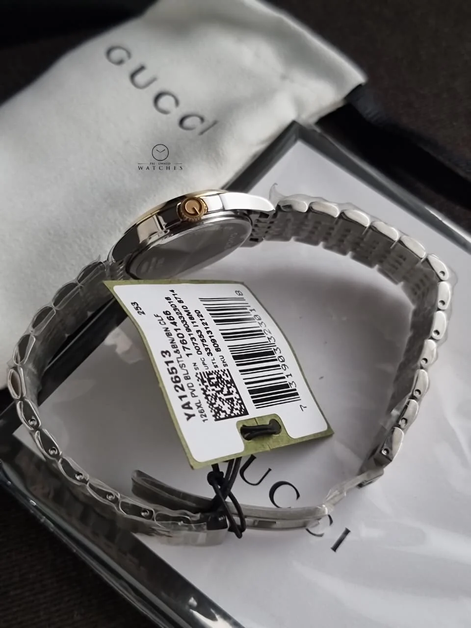 GUCCITimeless Diamond Mother of Pearl Dial Ladies Watch YA126513 - Image 3