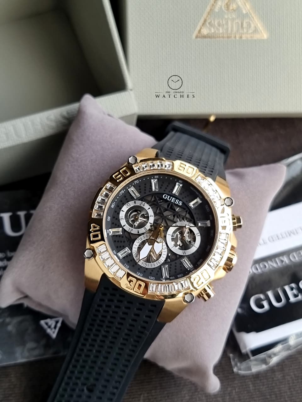 GUESS 46mm Multifunction Stainless Steel Watch GW0333G2 - Image 2