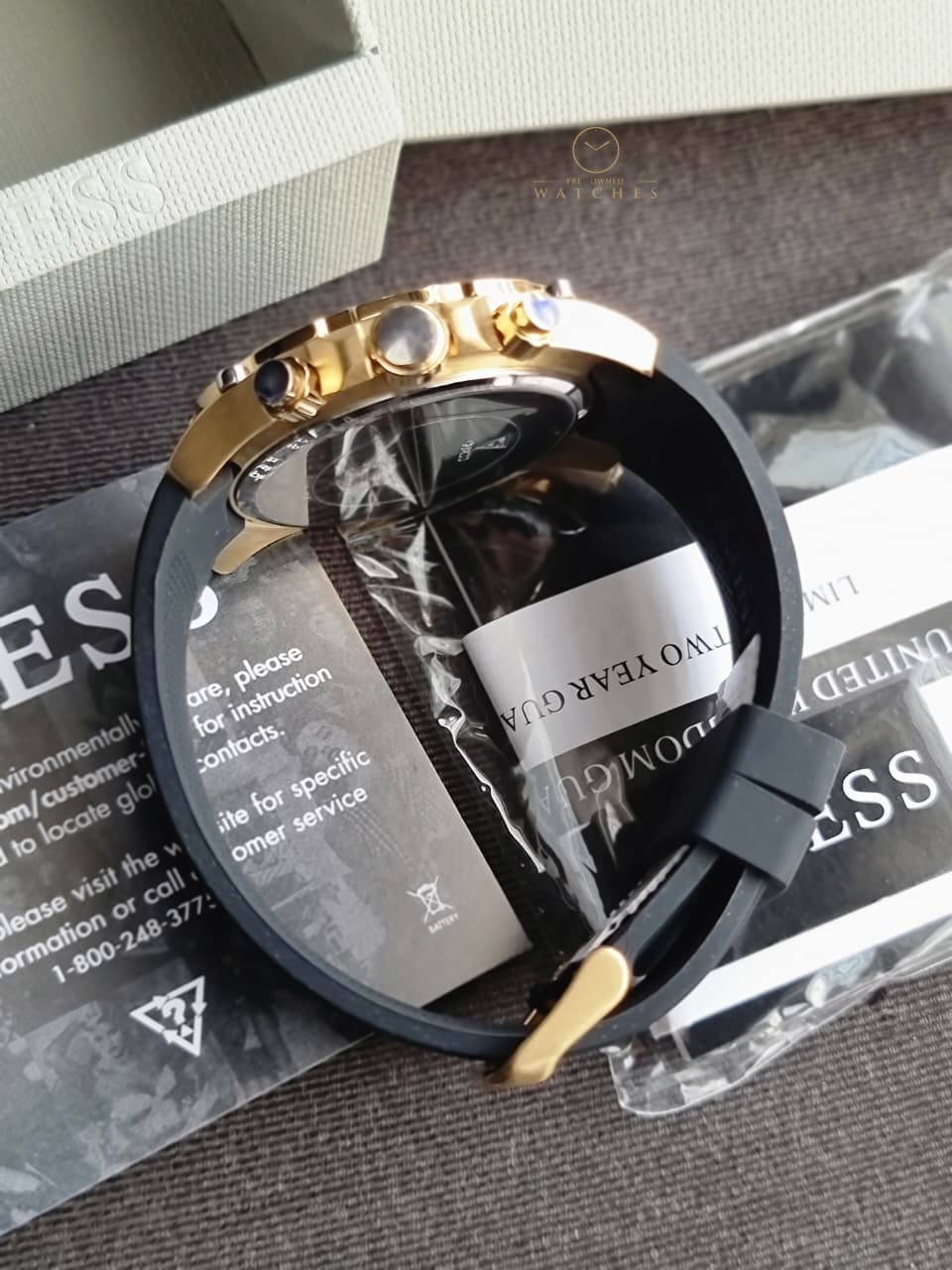 GUESS 46mm Multifunction Stainless Steel Watch GW0333G2 - Image 3