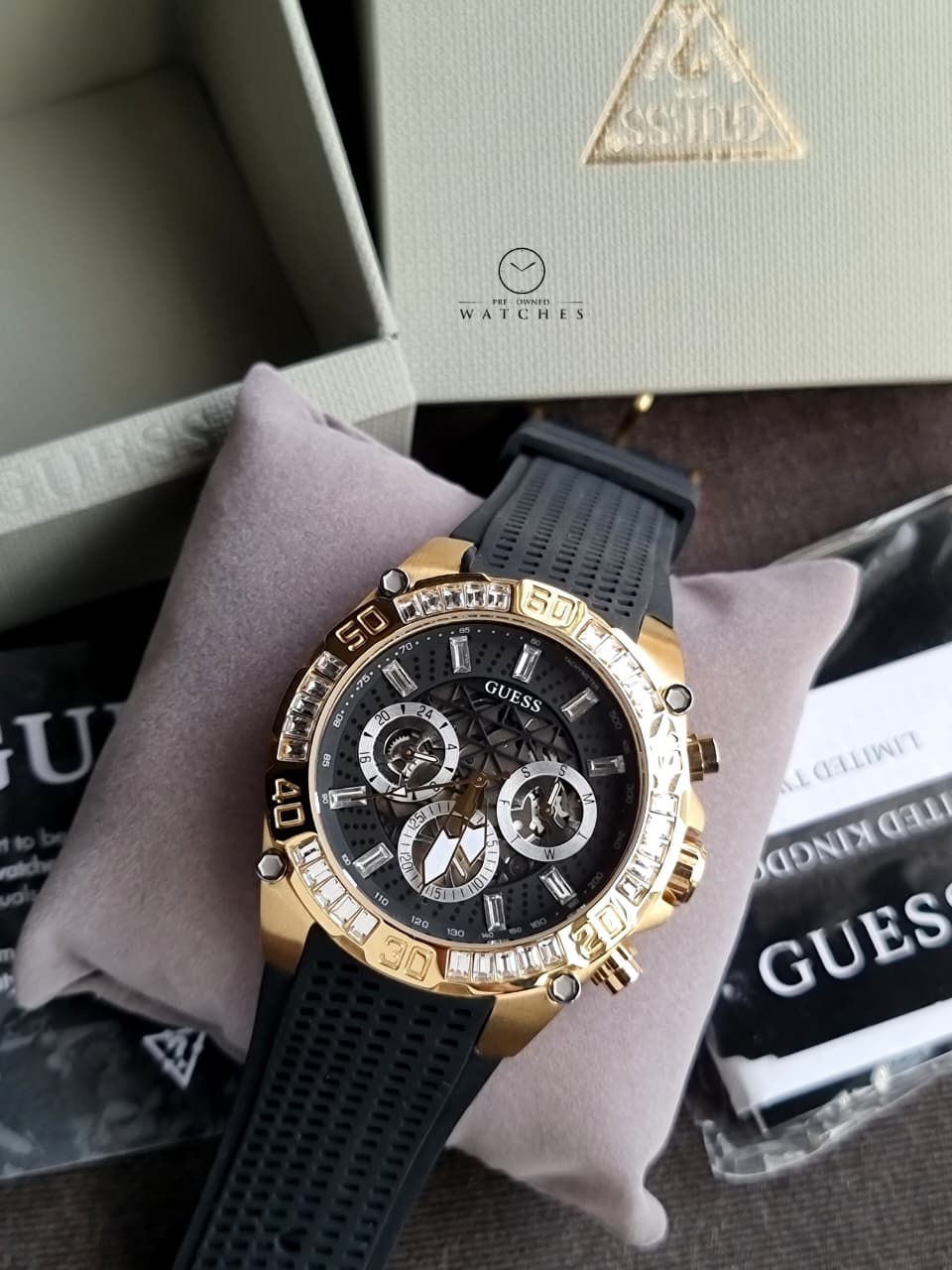 GUESS 46mm Multifunction Stainless Steel Watch GW0333G2 - Image 4